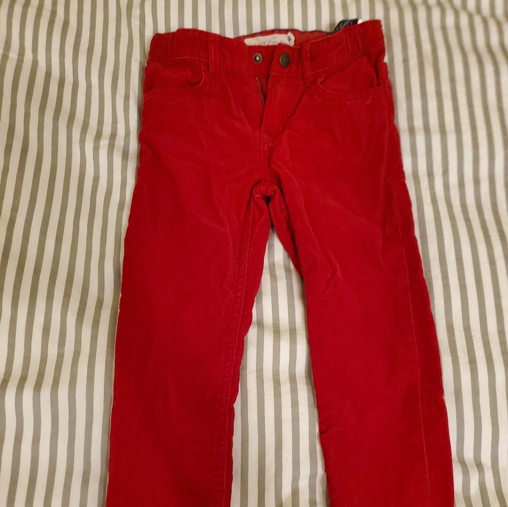 Boys red corduroy pants size 4-5